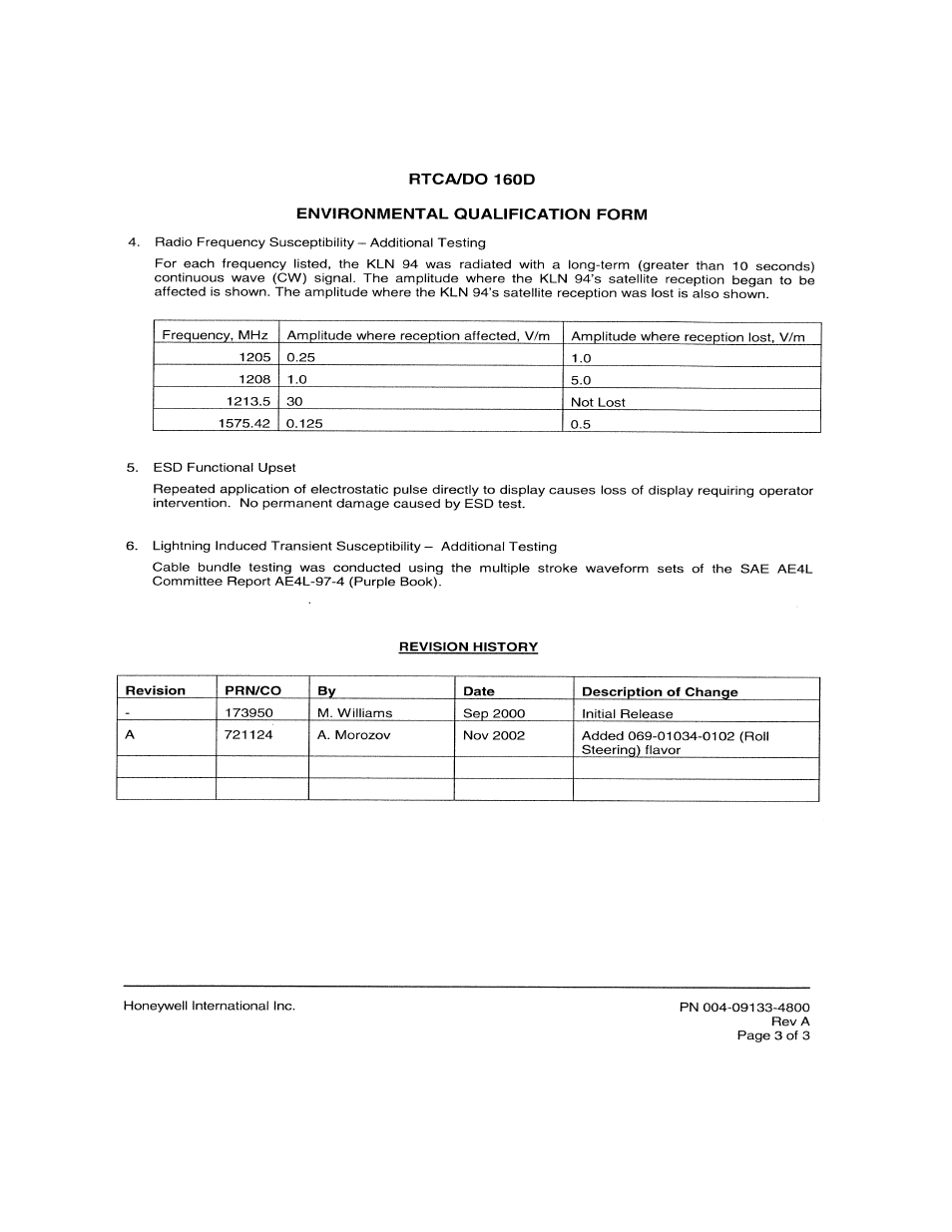 Honeywell BENDIX/KING KLN 94 User Manual | Page 147 / 156
