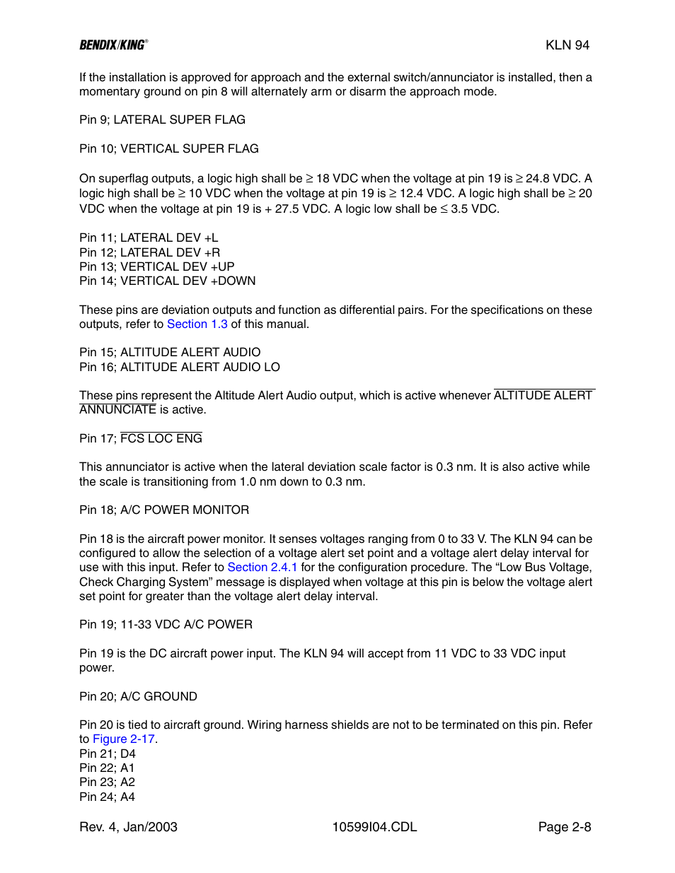 Honeywell BENDIX/KING KLN 94 User Manual | Page 32 / 156
