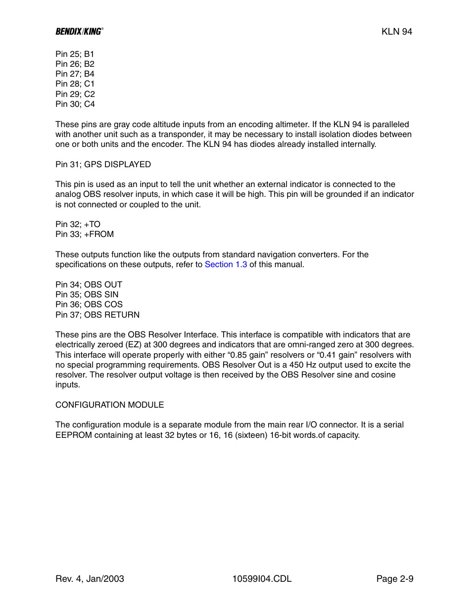 Honeywell BENDIX/KING KLN 94 User Manual | Page 33 / 156