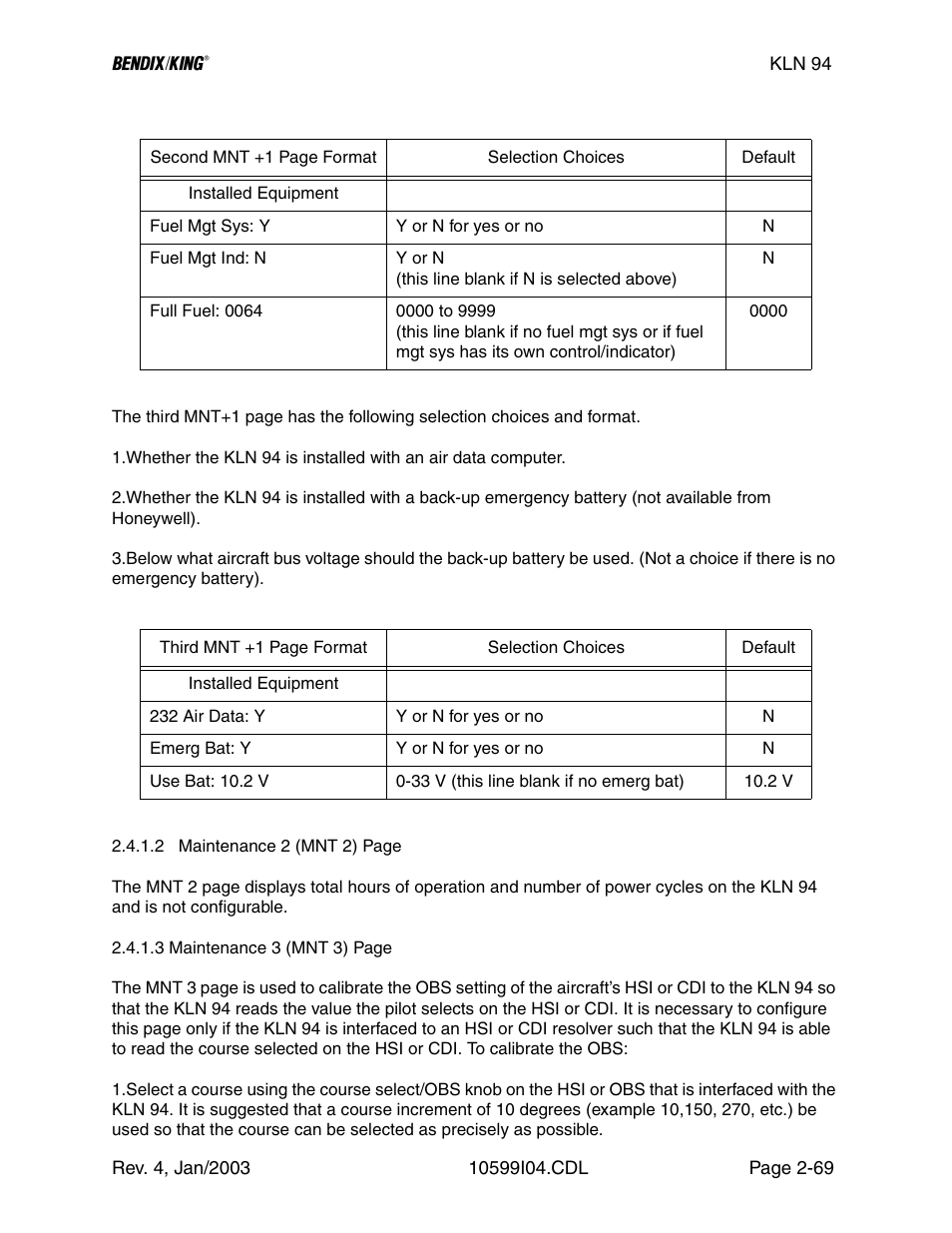 Honeywell BENDIX/KING KLN 94 User Manual | Page 73 / 156