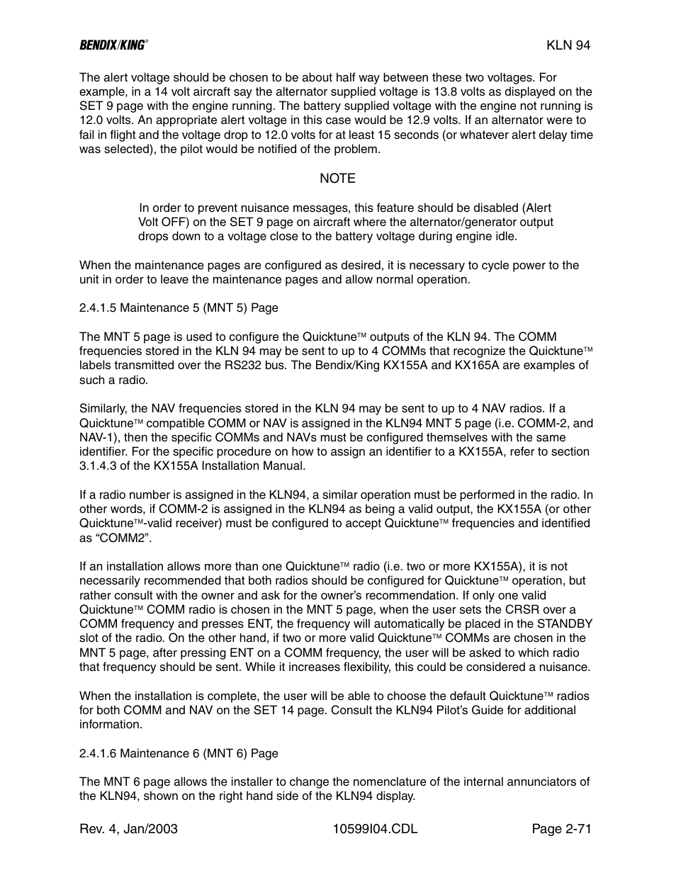 Honeywell BENDIX/KING KLN 94 User Manual | Page 75 / 156