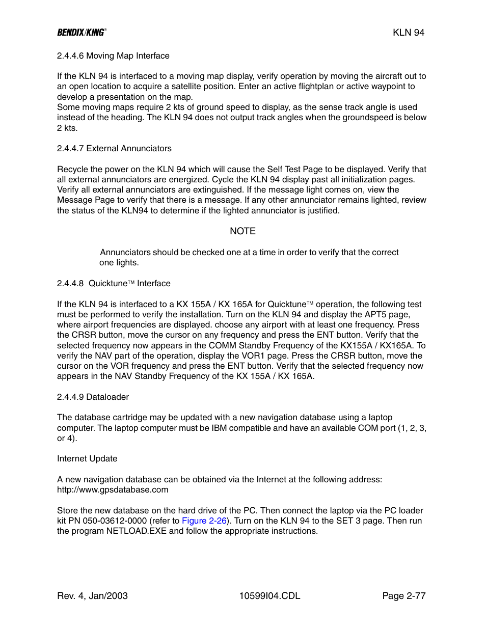 Honeywell BENDIX/KING KLN 94 User Manual | Page 81 / 156