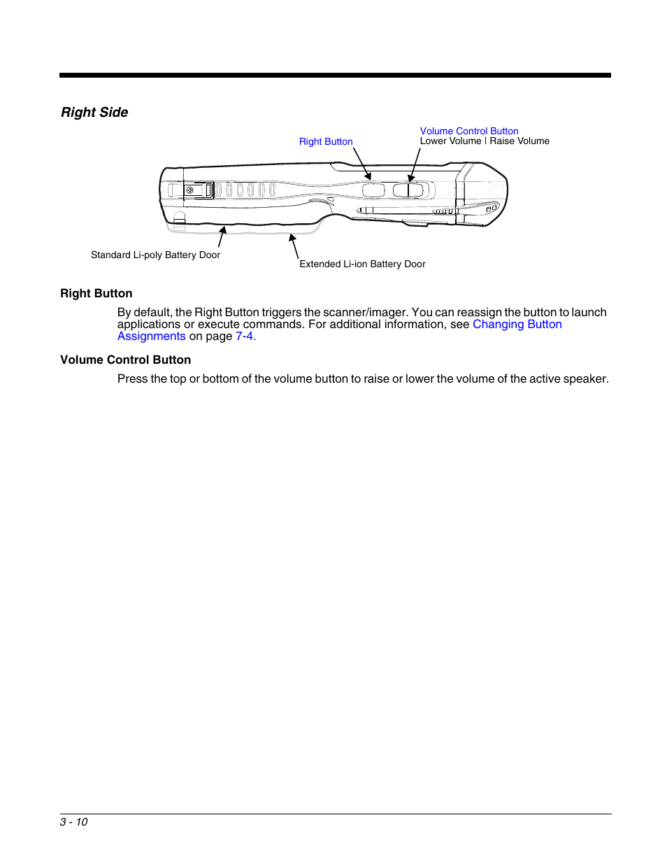 Right side, Right side -10 | Honeywell DOLPHIN 99EX User Manual | Page 36 / 190