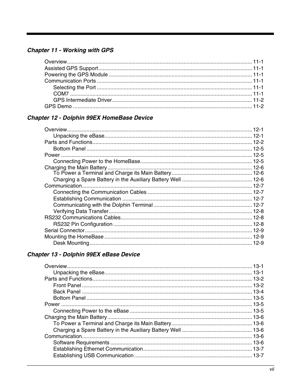 Honeywell DOLPHIN 99EX User Manual | Page 7 / 190