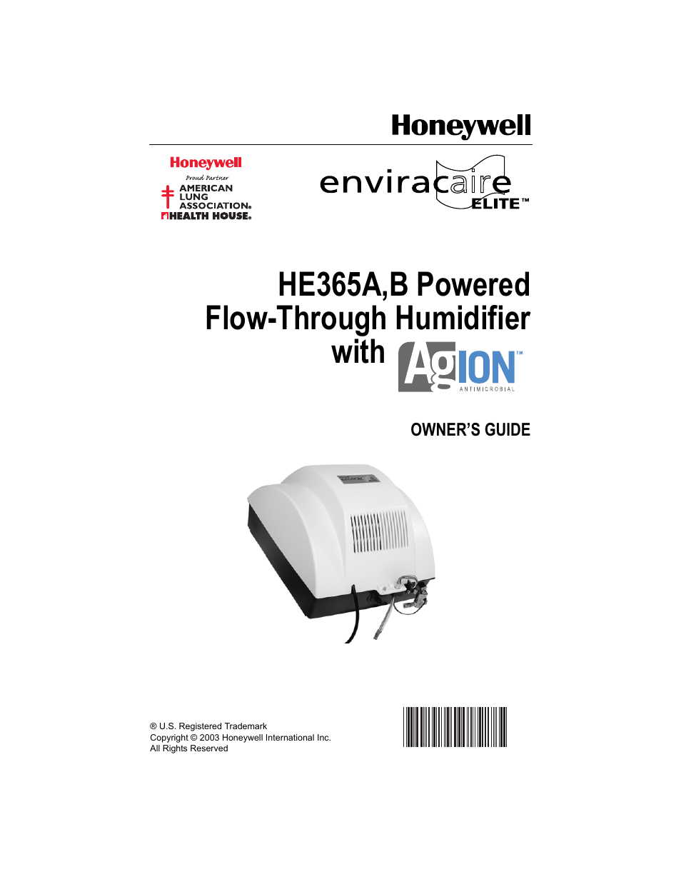 Honeywell HE365B User Manual | 8 pages