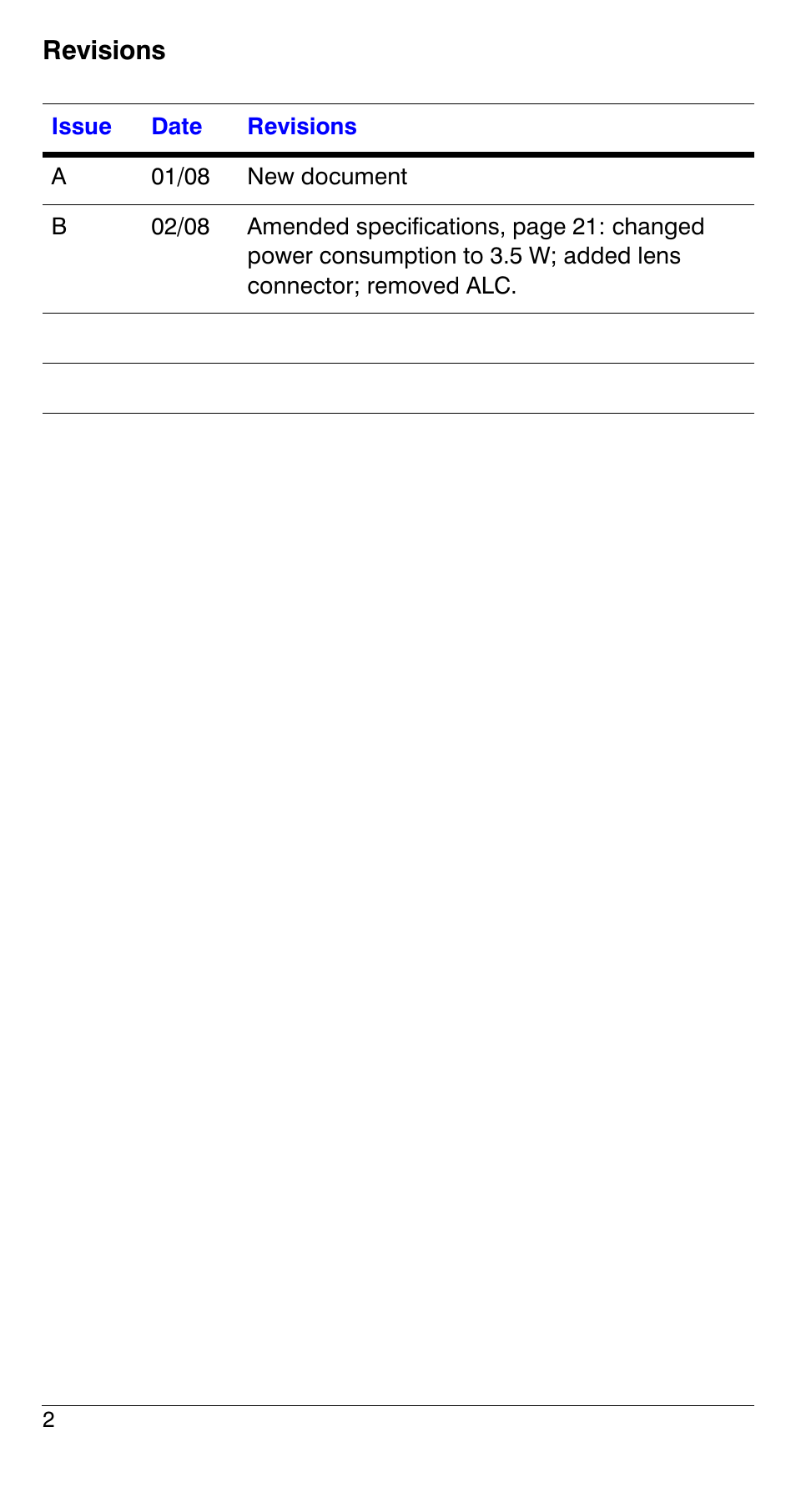 Revisions | Honeywell HCS544 User Manual | Page 2 / 24