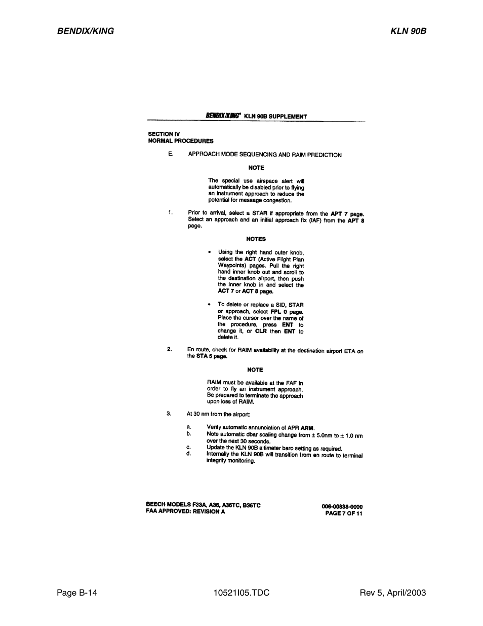 Honeywell BEDIX/KING GPS RNAV User Manual | Page 106 / 152
