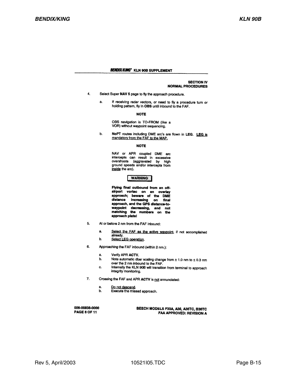Honeywell BEDIX/KING GPS RNAV User Manual | Page 107 / 152