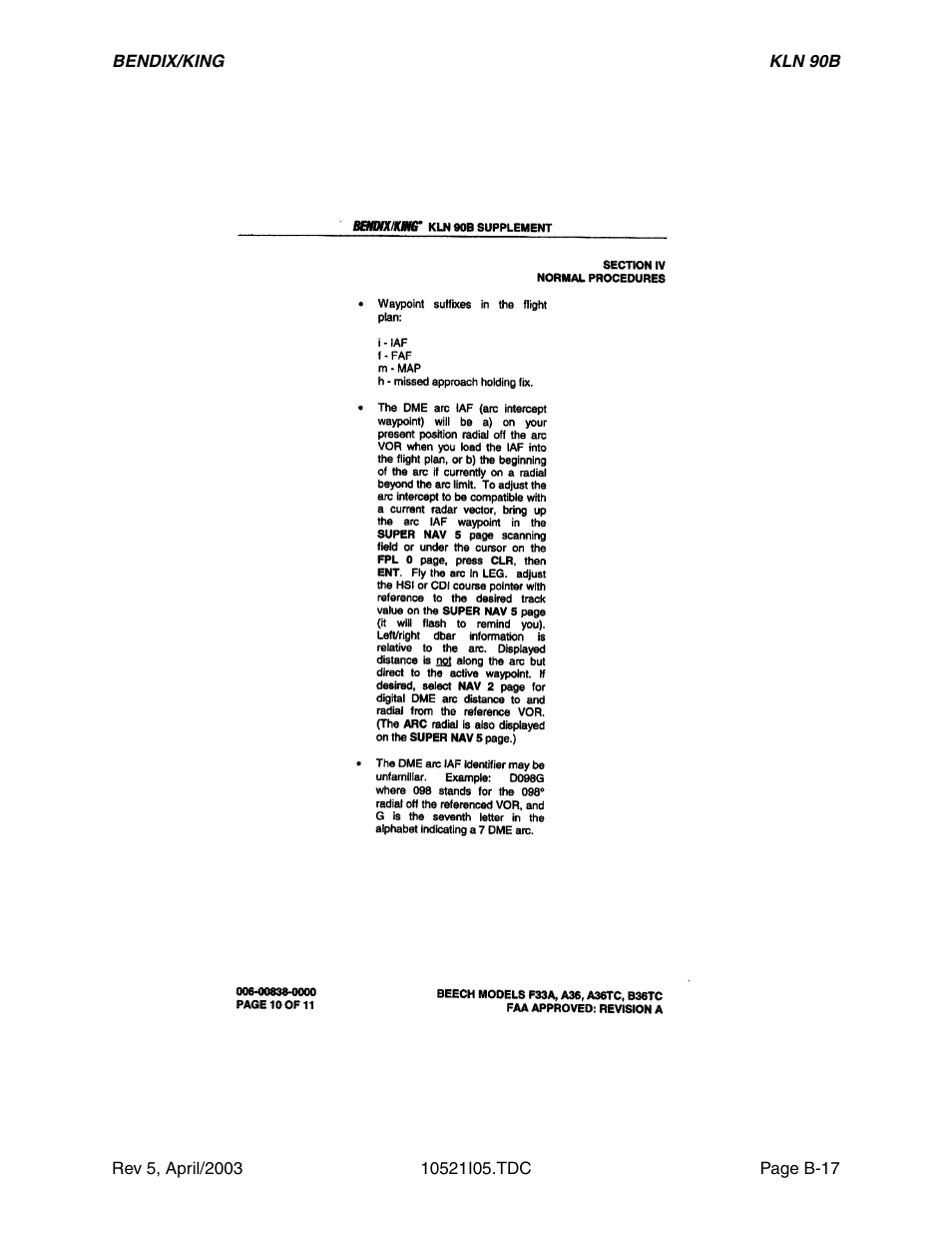 Honeywell BEDIX/KING GPS RNAV User Manual | Page 109 / 152