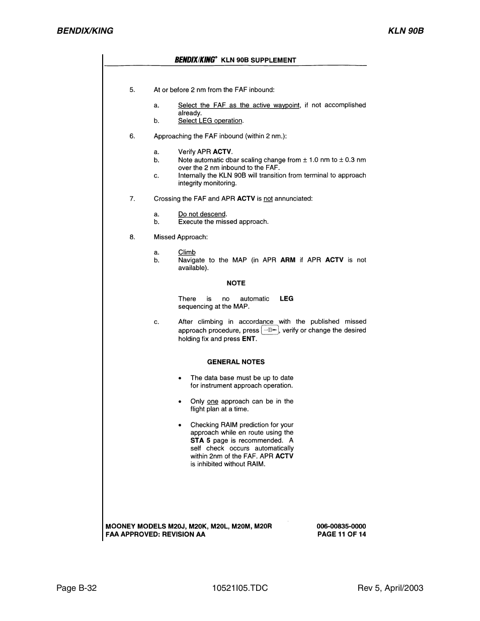 Honeywell BEDIX/KING GPS RNAV User Manual | Page 124 / 152