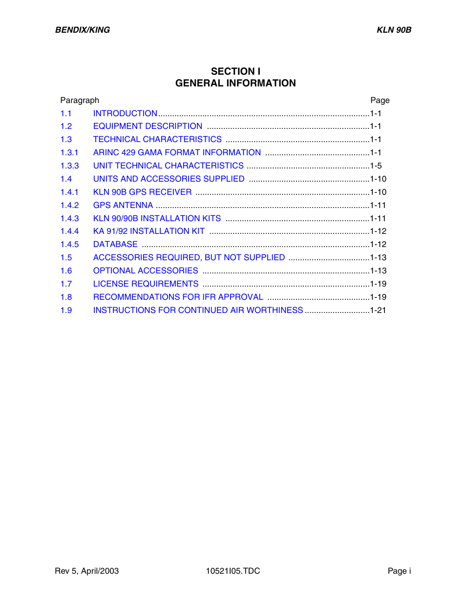 Honeywell BEDIX/KING GPS RNAV User Manual | Page 3 / 152