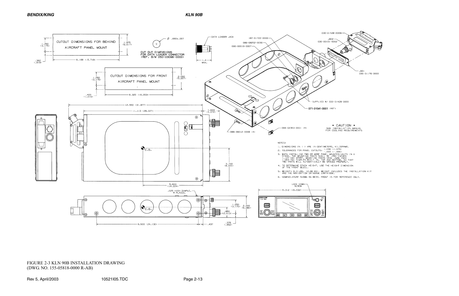 3 kln 90/a/b installation drawing | Honeywell BEDIX/KING GPS RNAV User Manual | Page 40 / 152