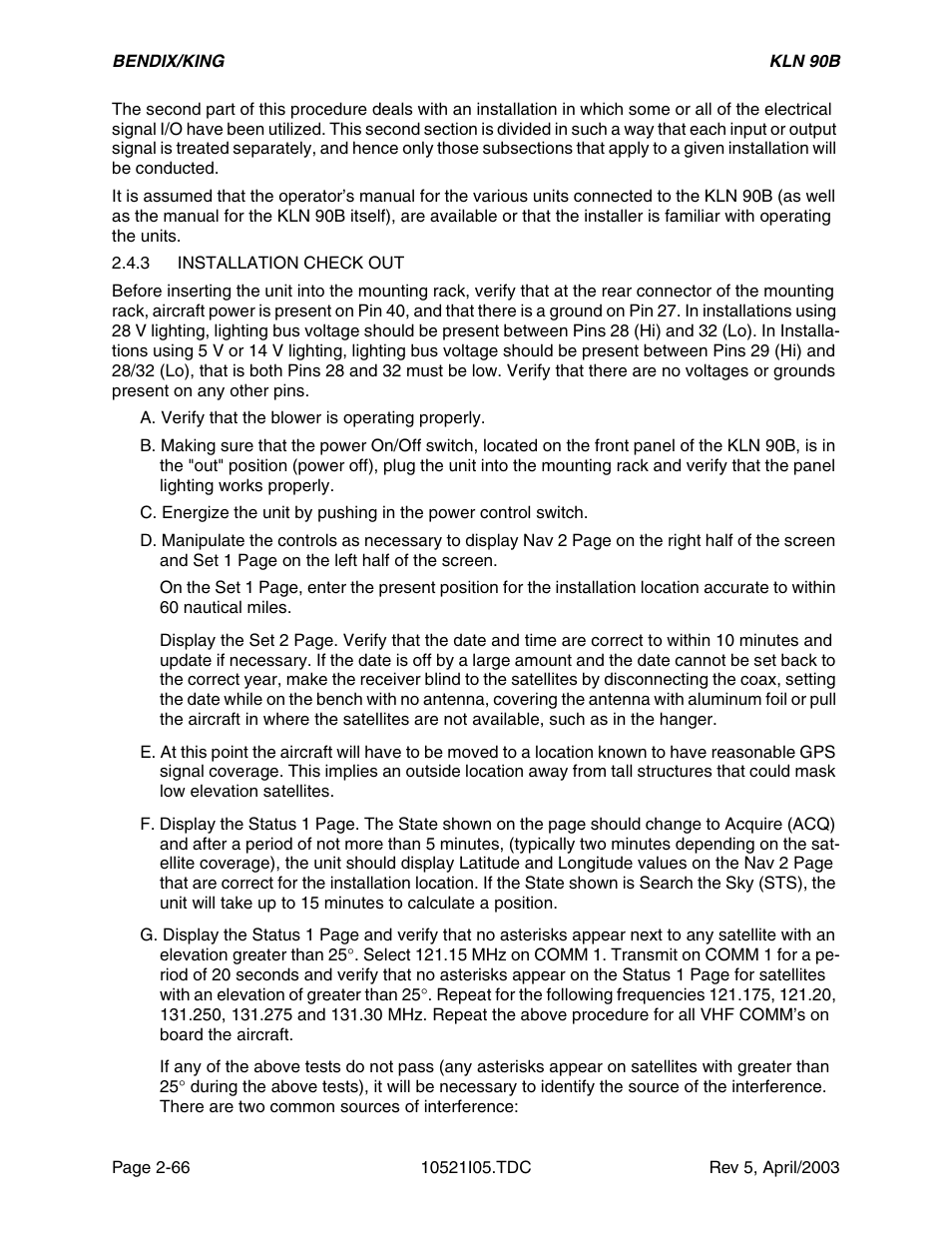3 installation check out | Honeywell BEDIX/KING GPS RNAV User Manual | Page 72 / 152