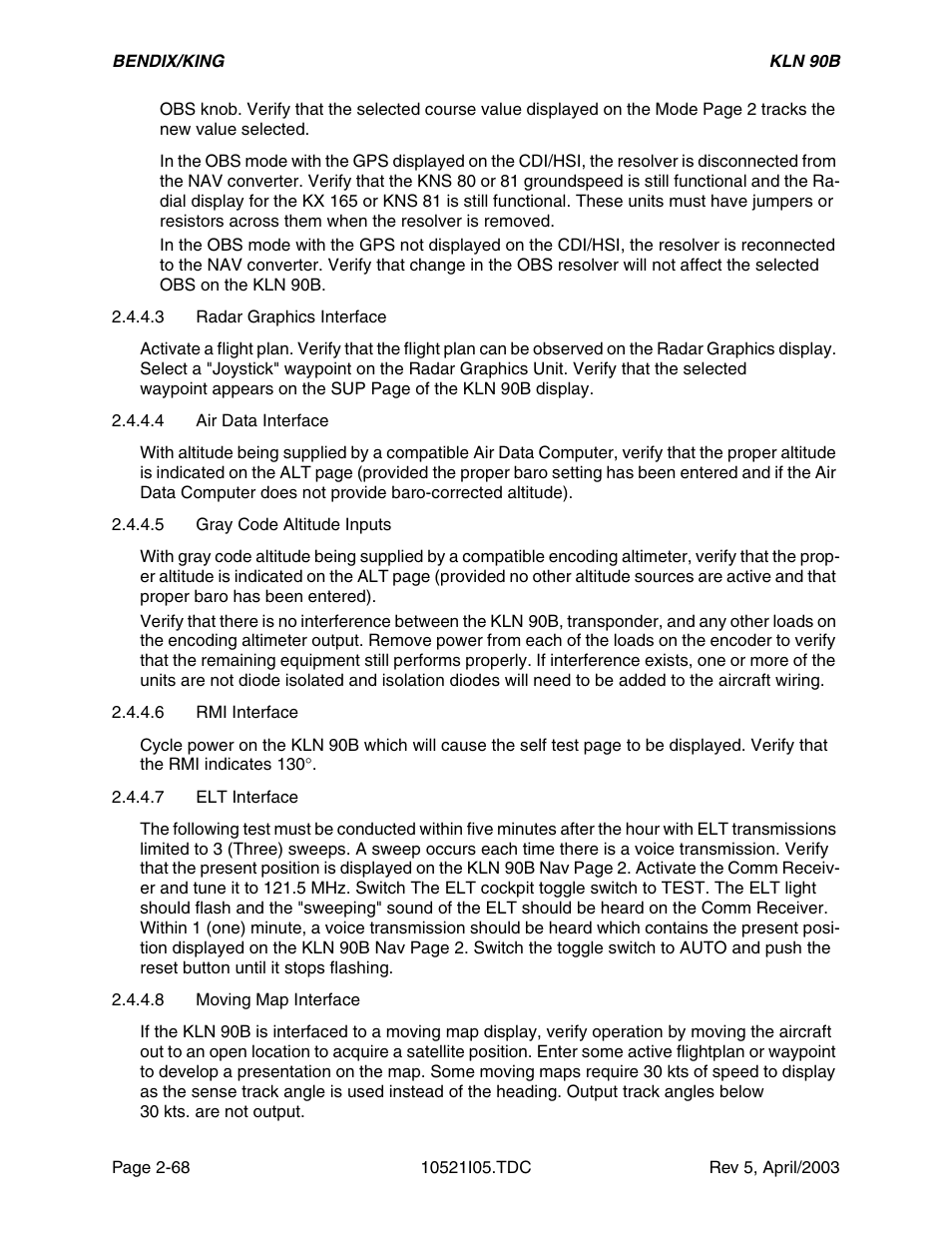 3 radar graphics interface, 4 air data interface, 5 gray code altitude inputs | 6 rmi interface, 7 elt interface, 8 moving map interface | Honeywell BEDIX/KING GPS RNAV User Manual | Page 74 / 152