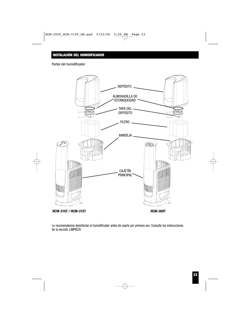 Honeywell HCM-310T User Manual | Page 23 / 32