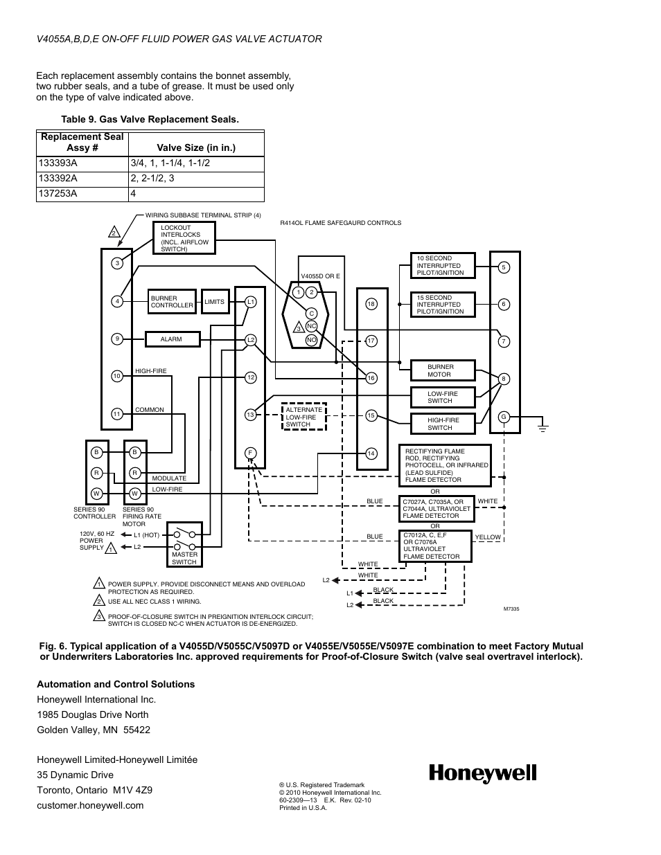 Honeywell V4055 User Manual | Page 8 / 8