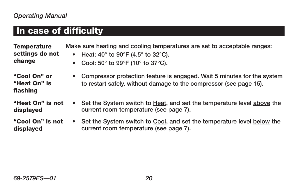 Honeywell RTHL2510 User Manual | Page 22 / 48