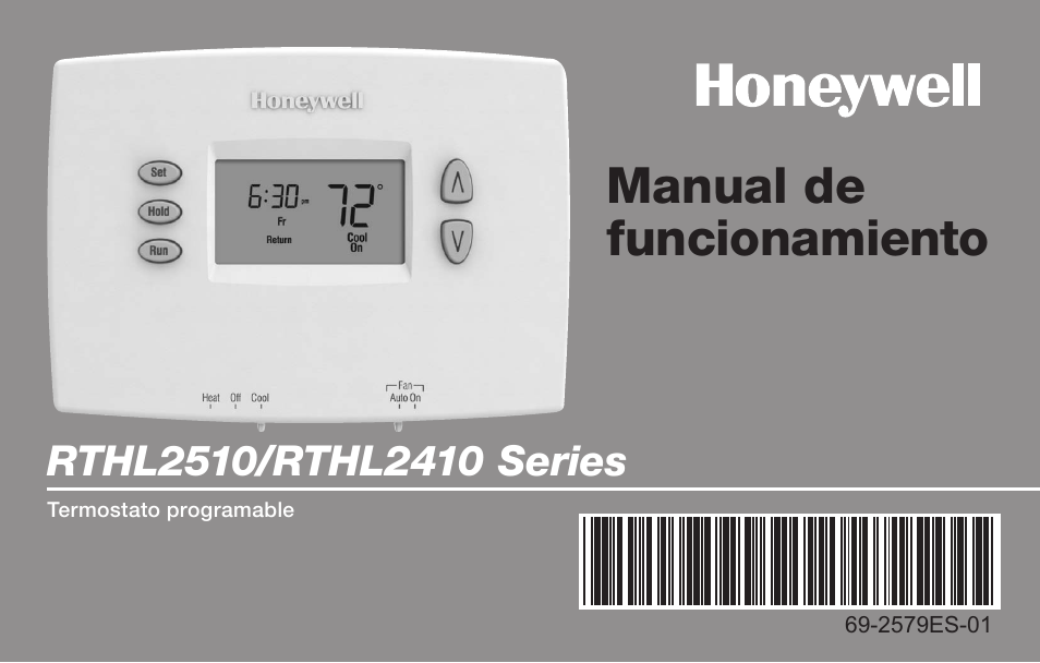 Manual de funcionamiento | Honeywell RTHL2510 User Manual | Page 25 / 48