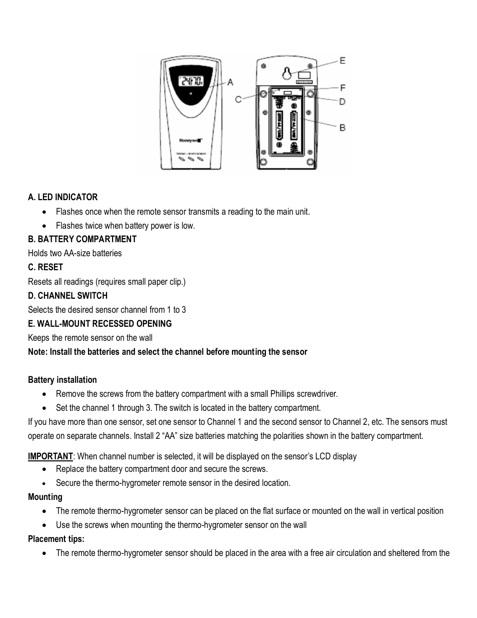 Honeywell TE821WD User Manual | Page 5 / 33