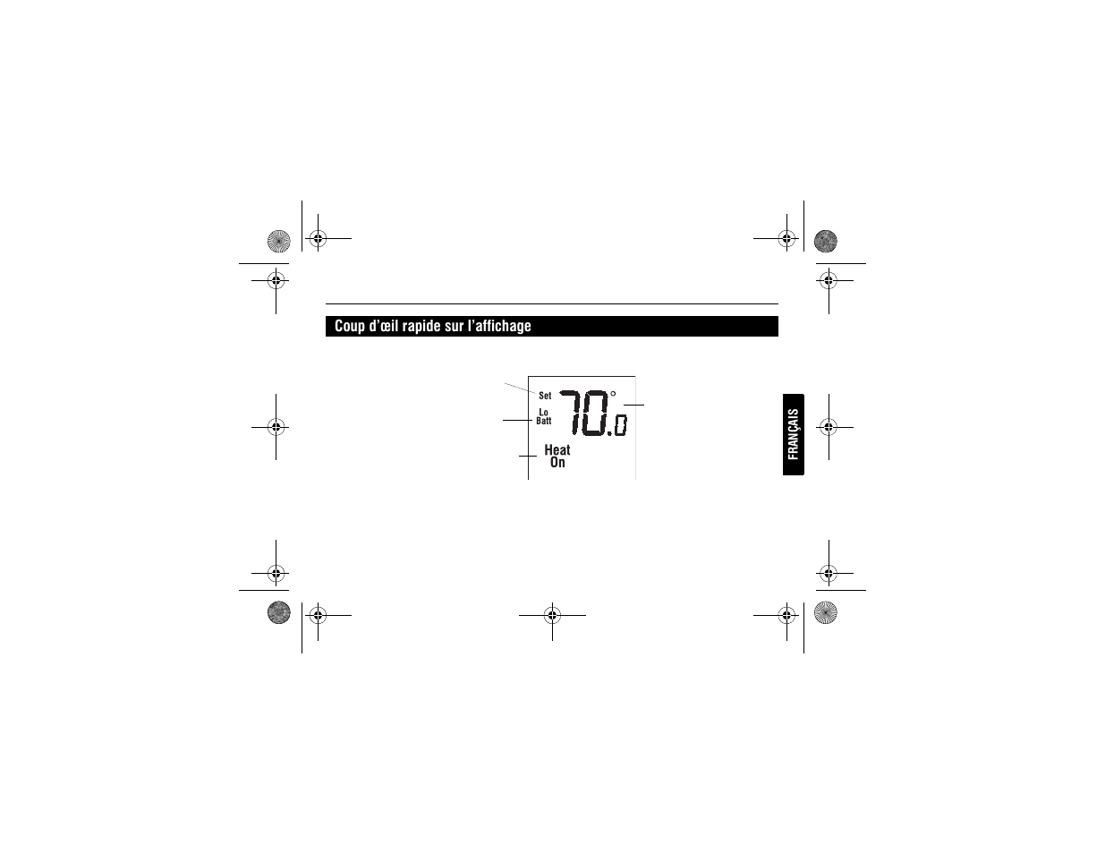 Coup d’œil rapide sur l’affichage | Honeywell PRO 1000 User Manual | Page 21 / 46