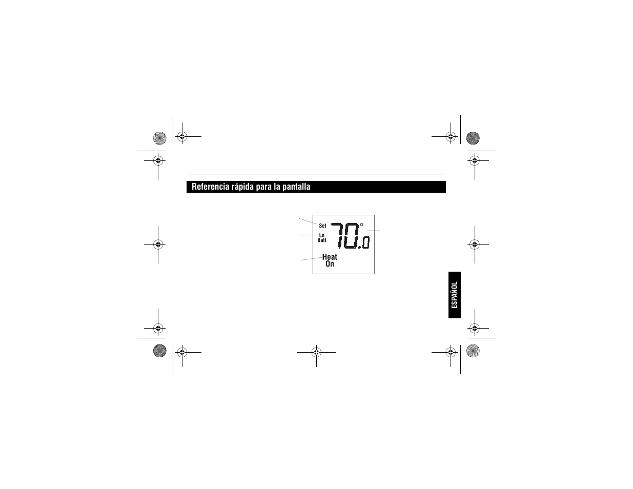 Referencia rápida para la pantalla | Honeywell PRO 1000 User Manual | Page 35 / 46