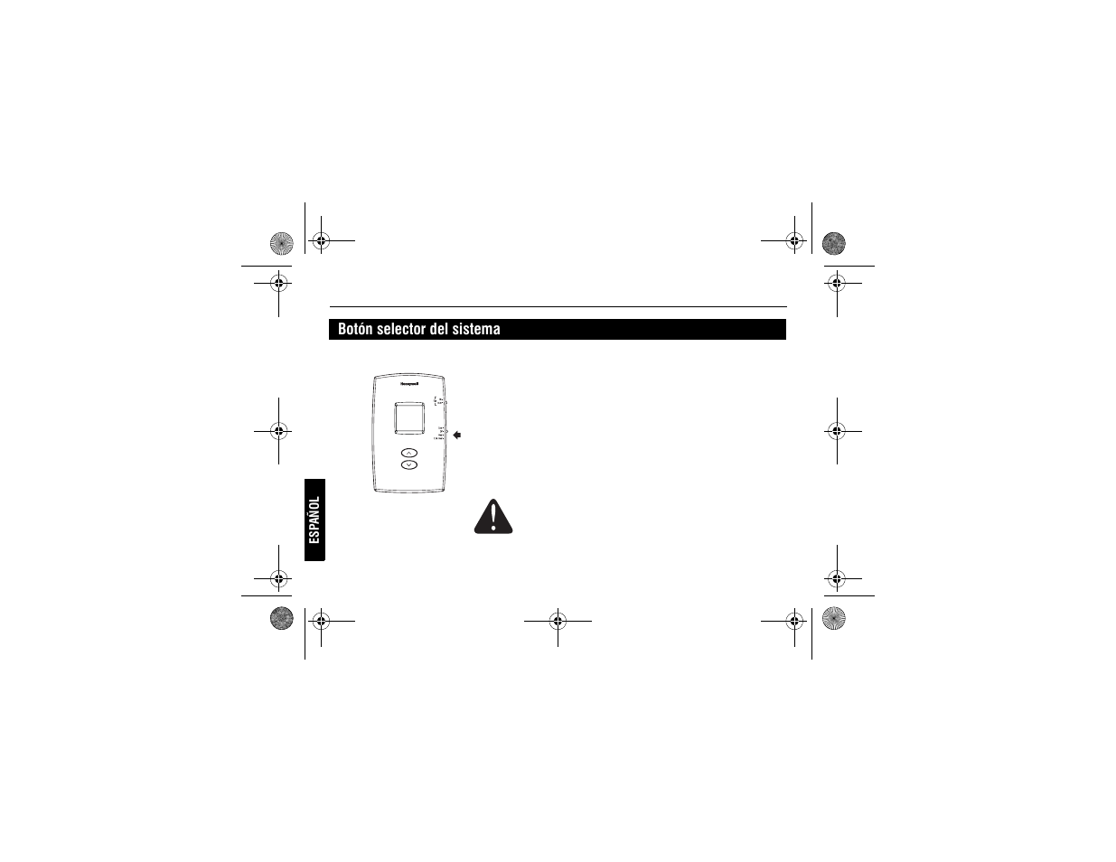 Botón selector del sistema | Honeywell PRO 1000 User Manual | Page 36 / 46