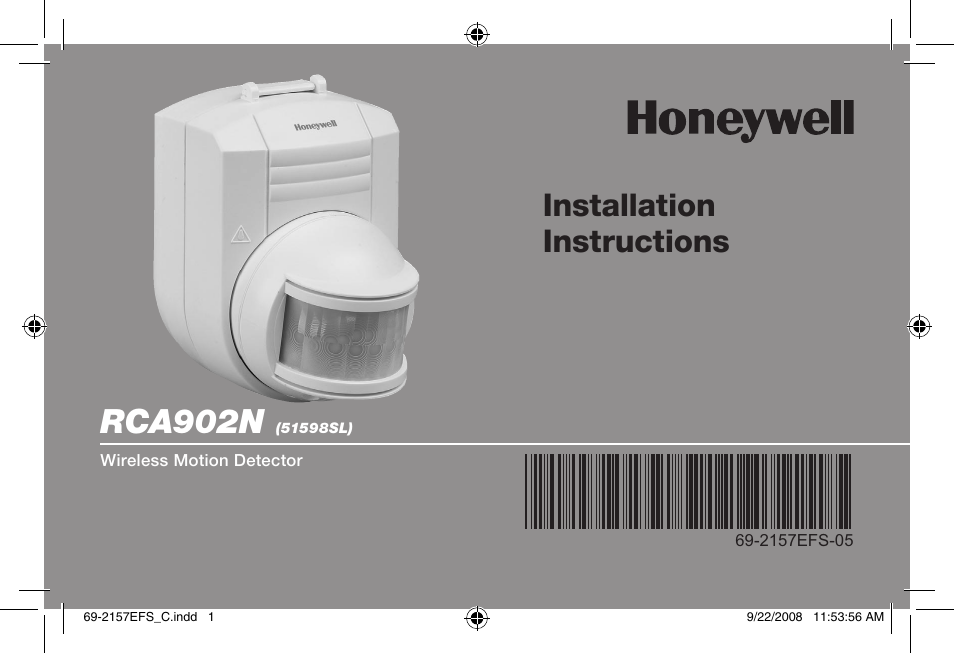 Honeywell RCA902N User Manual | 80 pages