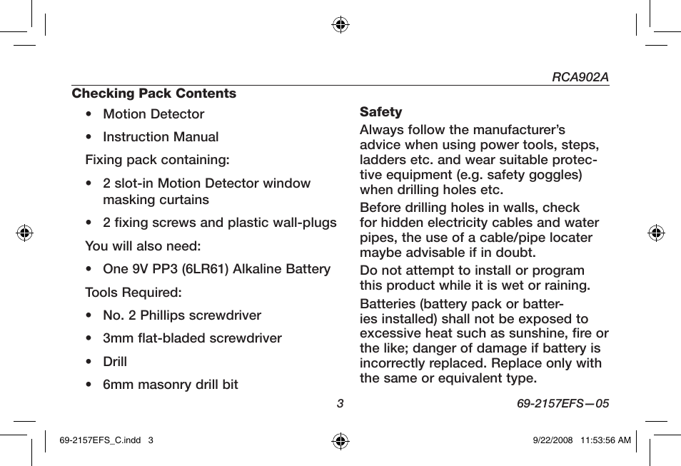 Honeywell RCA902N User Manual | Page 5 / 80