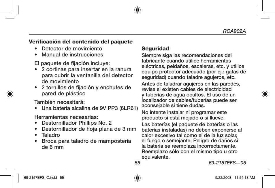 Honeywell RCA902N User Manual | Page 57 / 80