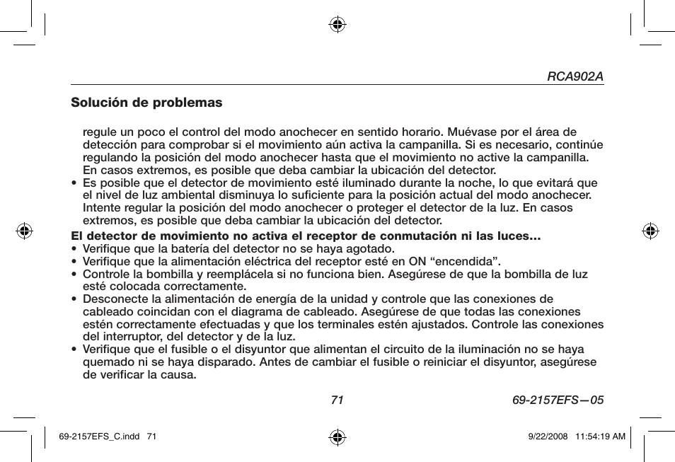 Honeywell RCA902N User Manual | Page 73 / 80