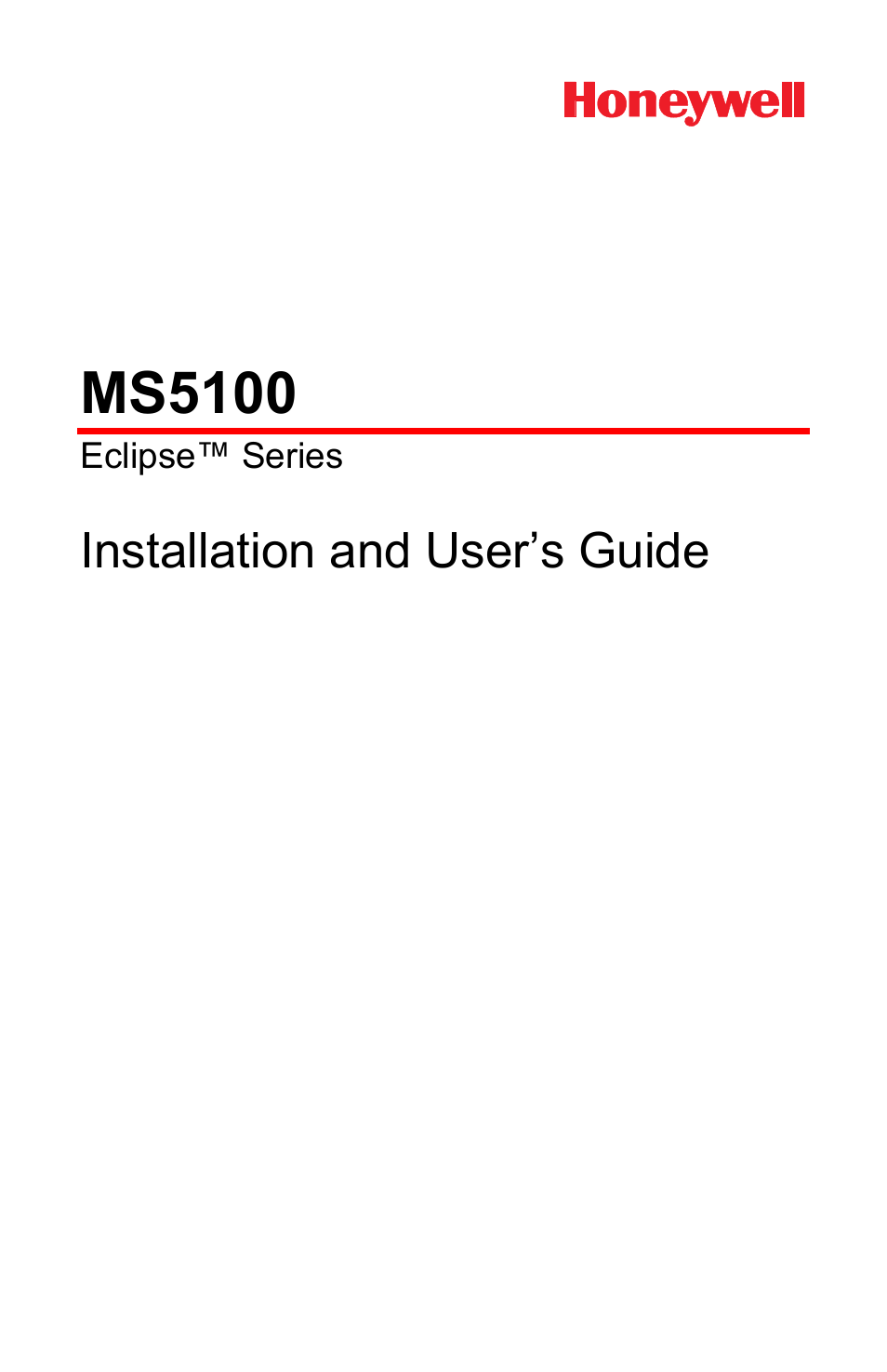 Honeywell Eclipse MS5100 Series User Manual | 52 pages