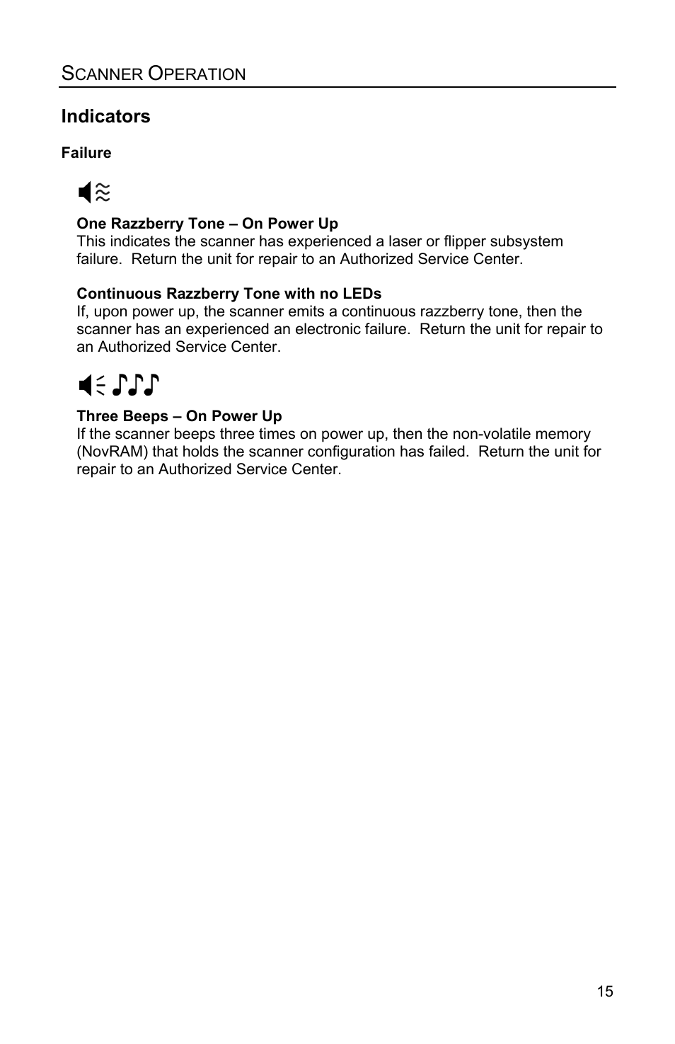 Failure | Honeywell Eclipse MS5100 Series User Manual | Page 19 / 52