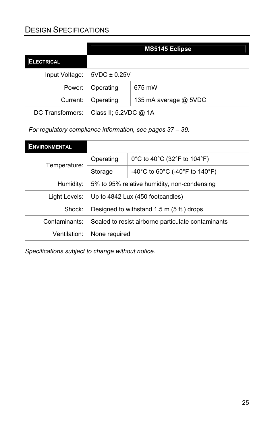 Honeywell Eclipse MS5100 Series User Manual | Page 29 / 52