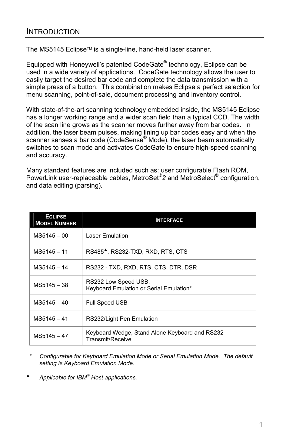 Introduction | Honeywell Eclipse MS5100 Series User Manual | Page 5 / 52
