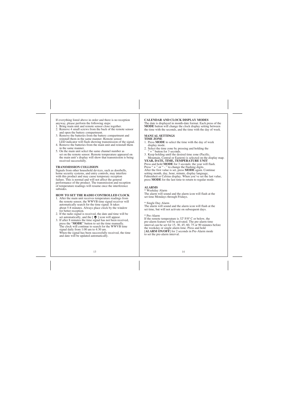 Honeywell PCR325W User Manual | Page 8 / 11