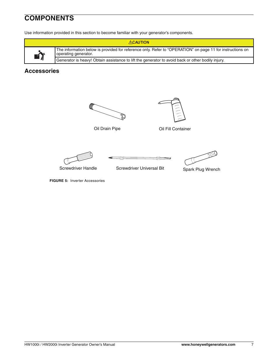 Components, Accessories | Honeywell HW2000i User Manual | Page 13 / 46