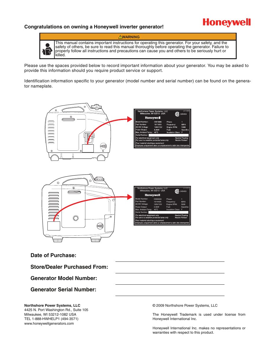 English | Honeywell HW2000i User Manual | Page 2 / 46