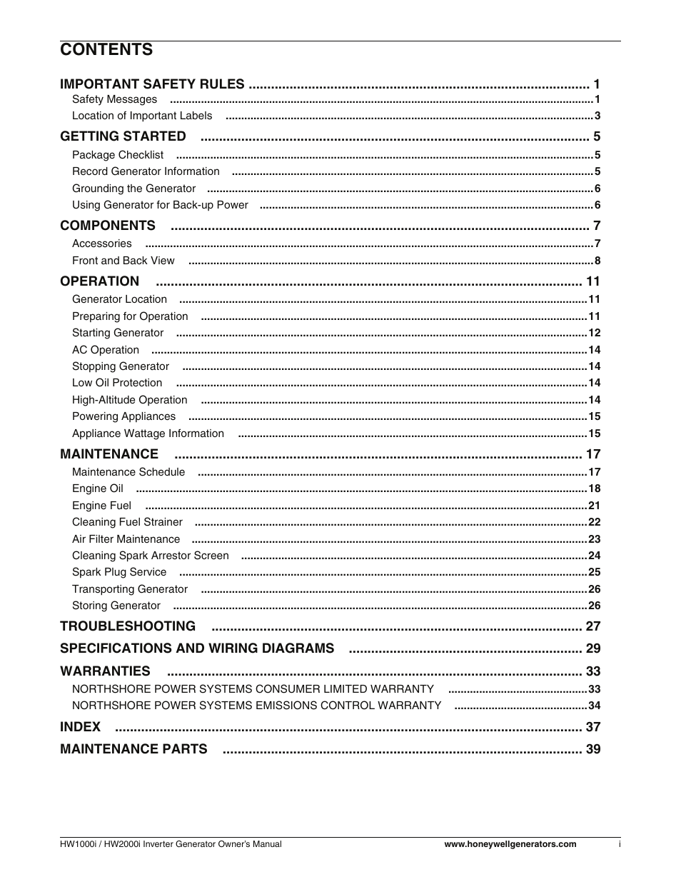 Honeywell HW2000i User Manual | Page 5 / 46