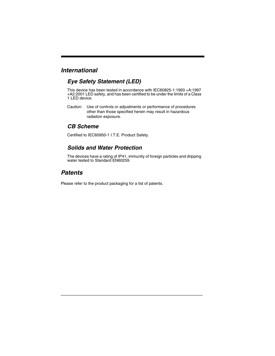 International, Patents | Honeywell 3800gPDF User Manual | Page 14 / 156