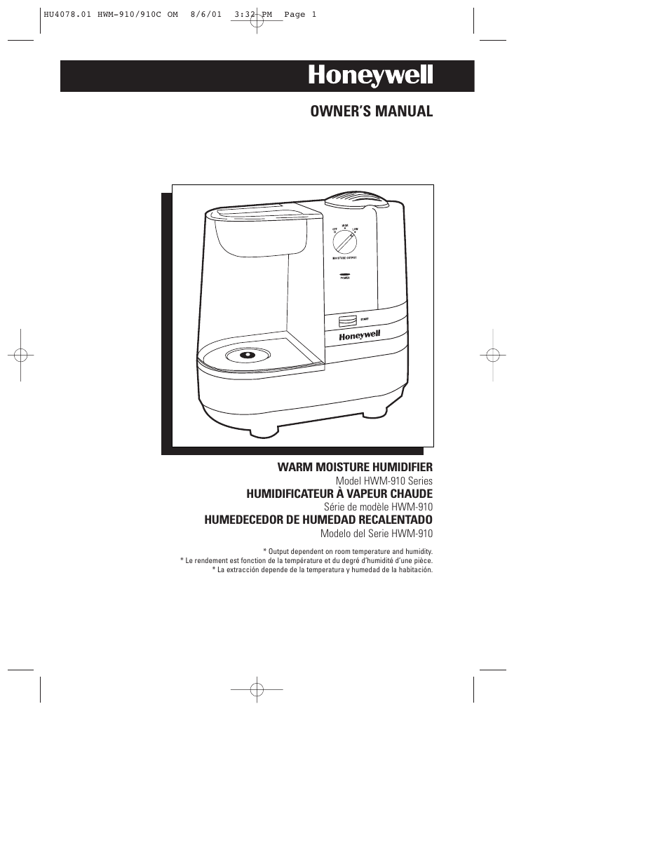 Honeywell HWM-910 Series User Manual | 36 pages