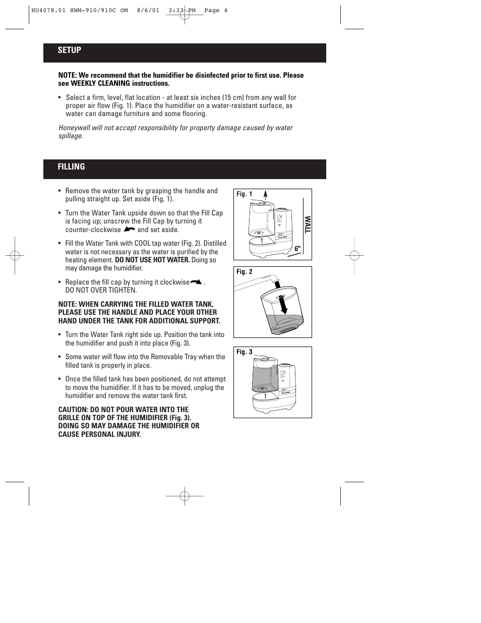Honeywell HWM-910 Series User Manual | Page 5 / 36