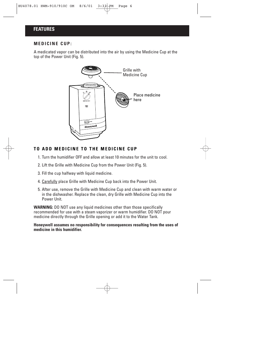 Honeywell HWM-910 Series User Manual | Page 7 / 36