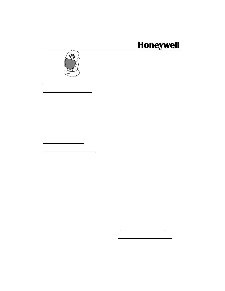 Honeywell HZ-336 User Manual | 5 pages
