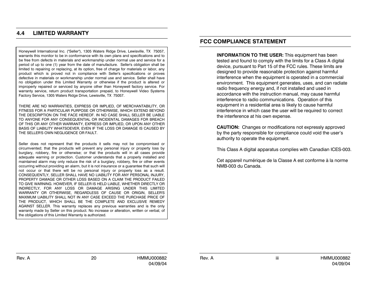 Honeywell HMLCD19 User Manual | Page 3 / 16