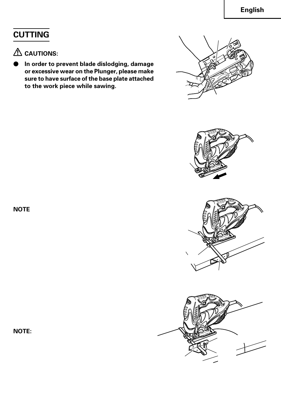 Cutting | Honeywell CJ 110MVA User Manual | Page 13 / 60