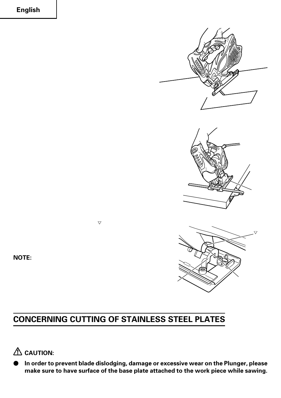 Concerning cutting of stainless steel plates | Honeywell CJ 110MVA User Manual | Page 14 / 60