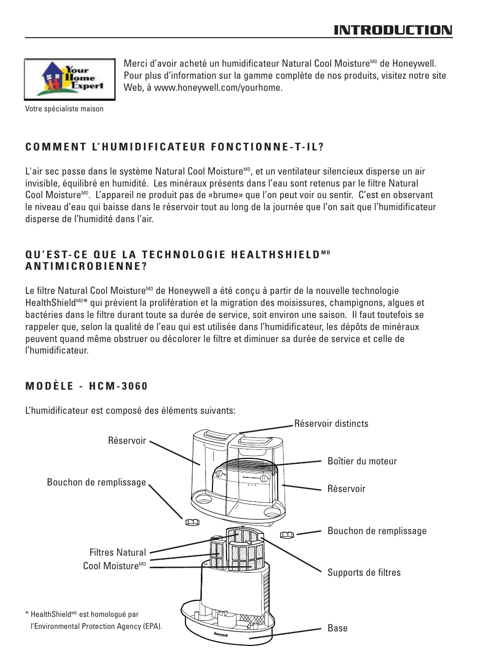 Introduction | Honeywell HCM-3060 User Manual | Page 15 / 36