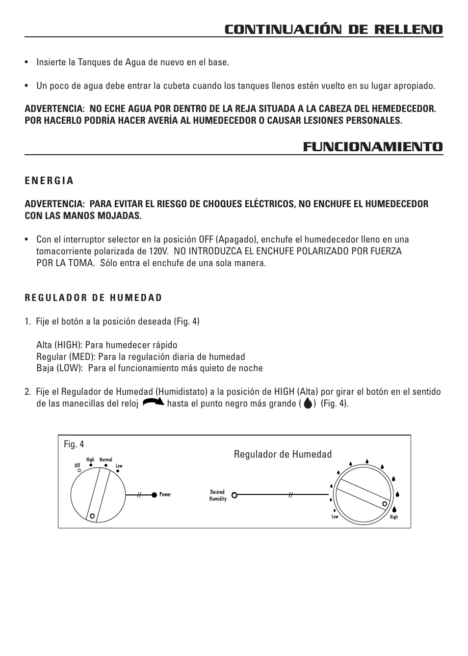 Continuación de relleno funcionamiento | Honeywell HCM-3060 User Manual | Page 29 / 36