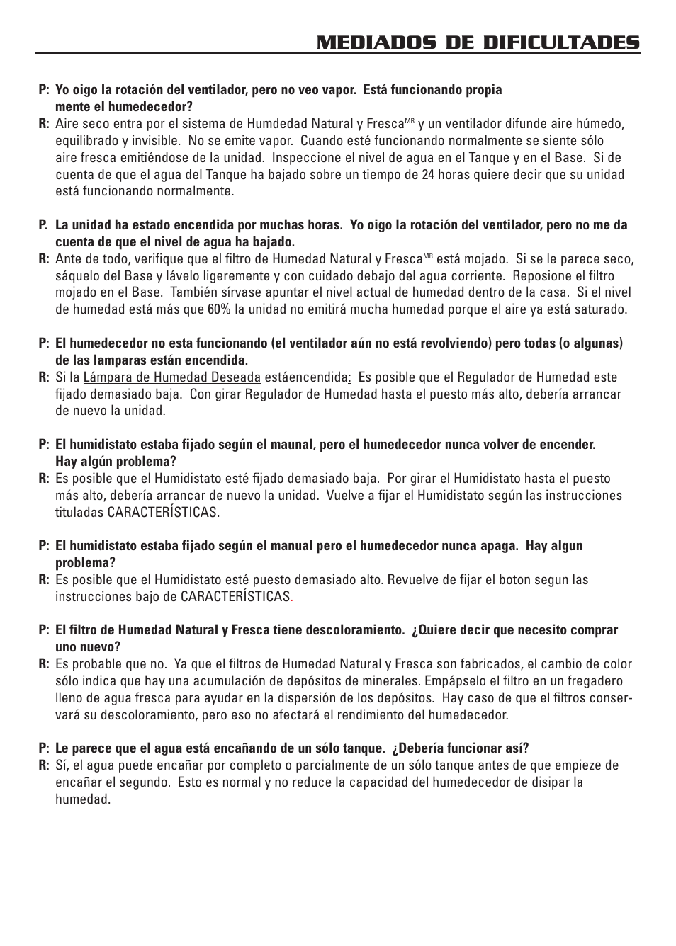 Mediados de dificultades | Honeywell HCM-3060 User Manual | Page 33 / 36