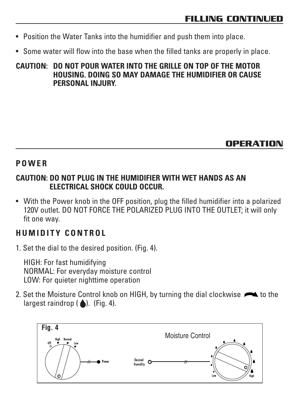 Filling continued operation | Honeywell HCM-3060 User Manual | Page 5 / 36